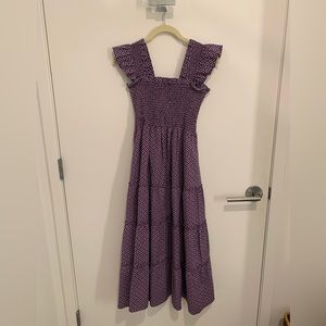 Hill House Ellie Dress Plum Jacquard- XS